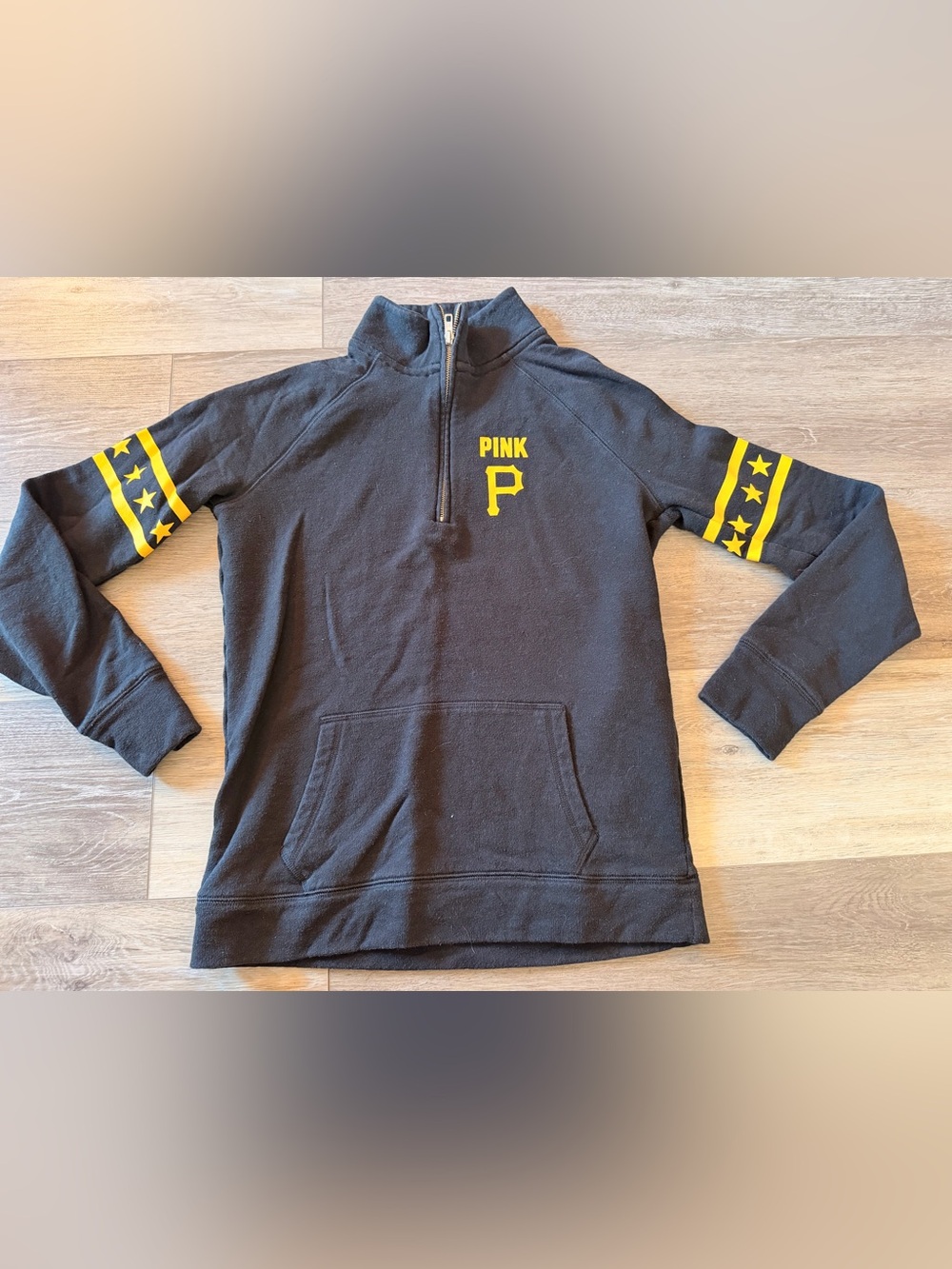 VS PINK Pittsburgh Pirates Quarter Zip Sweatshirt - Size Small